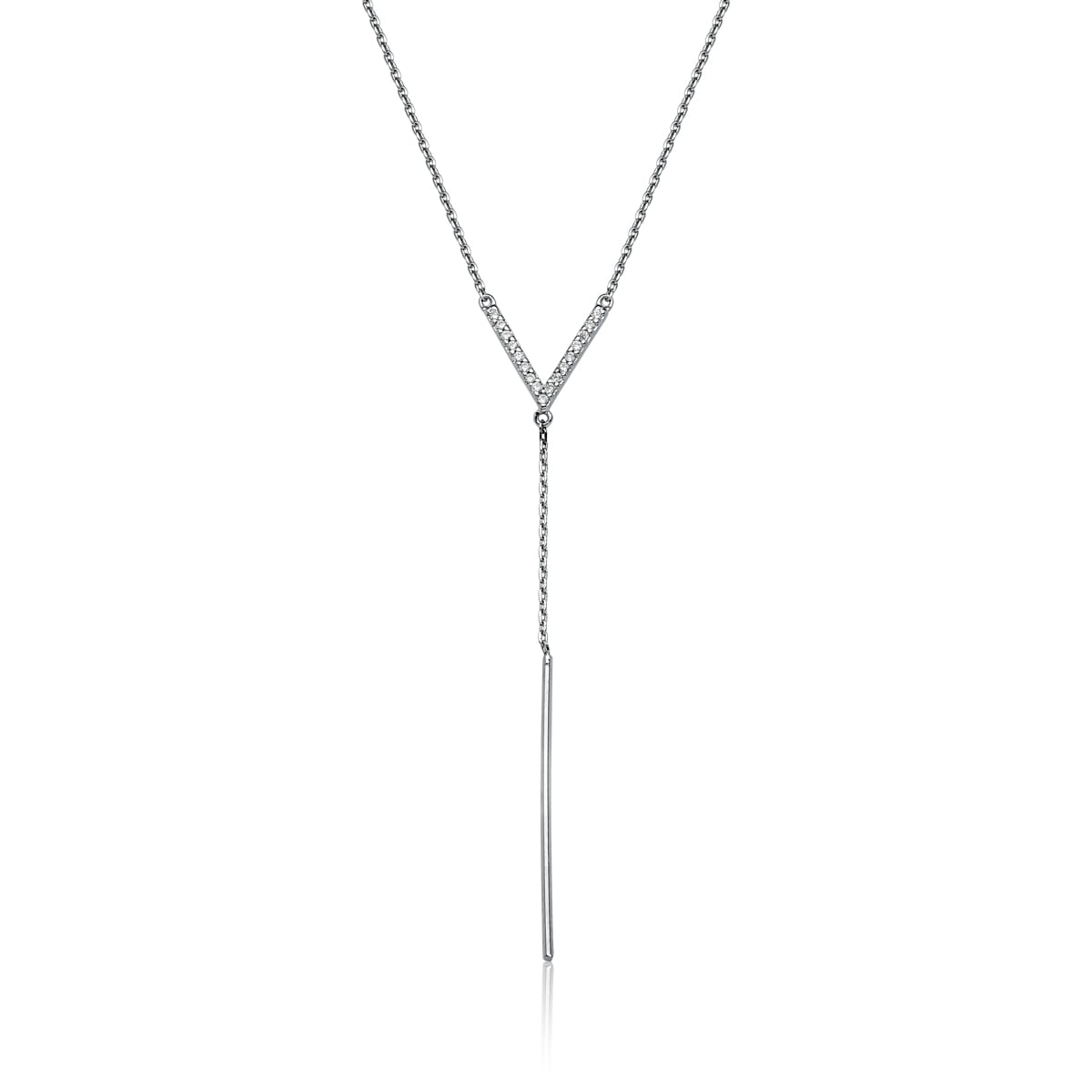 Colar Gravatinha Cravejado Minimalista