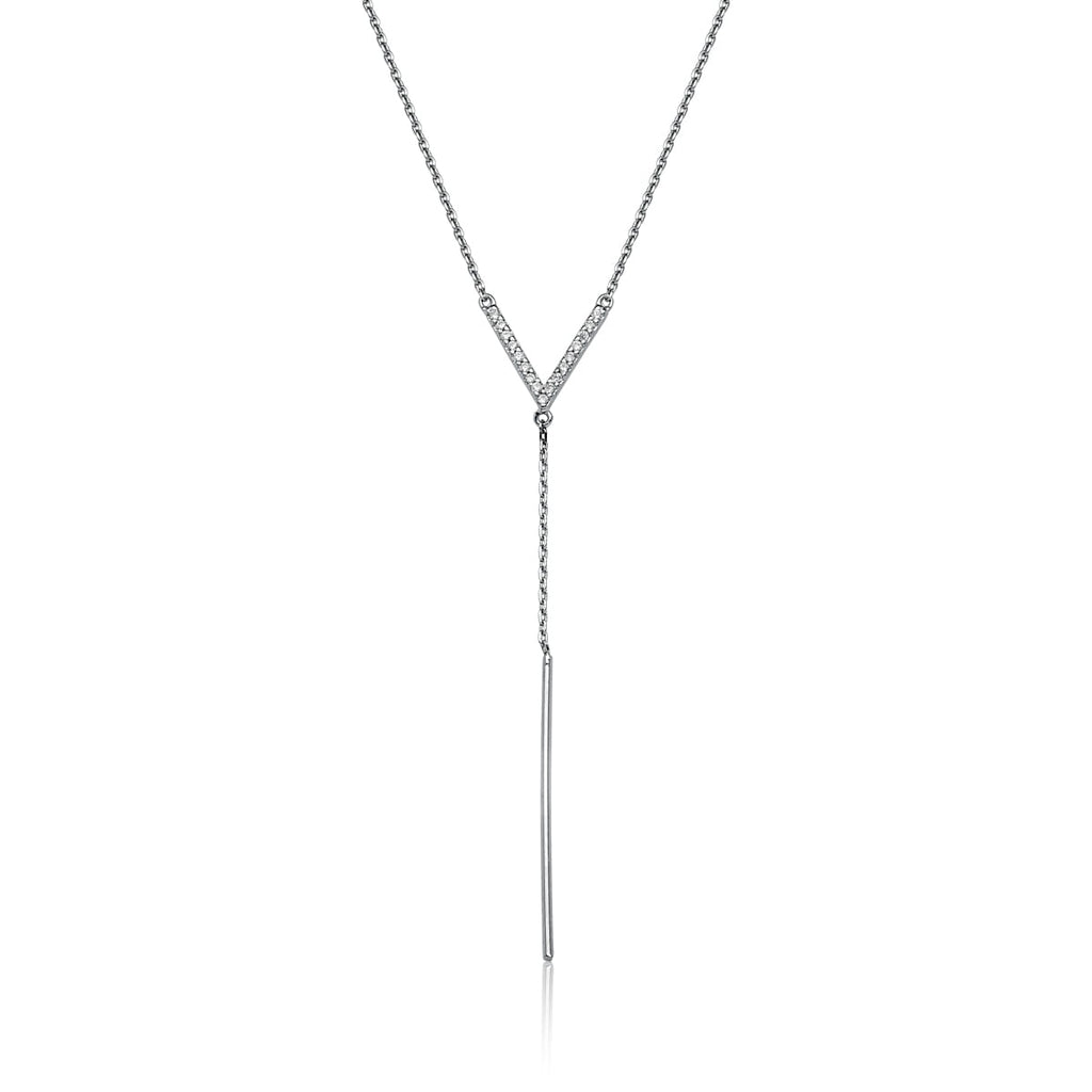 Colar Gravatinha Cravejado Minimalista